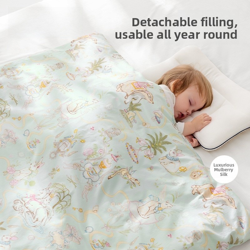 Baby Nursery Temperature - Babydecke aus Reiner Baumwolle und Seide,
