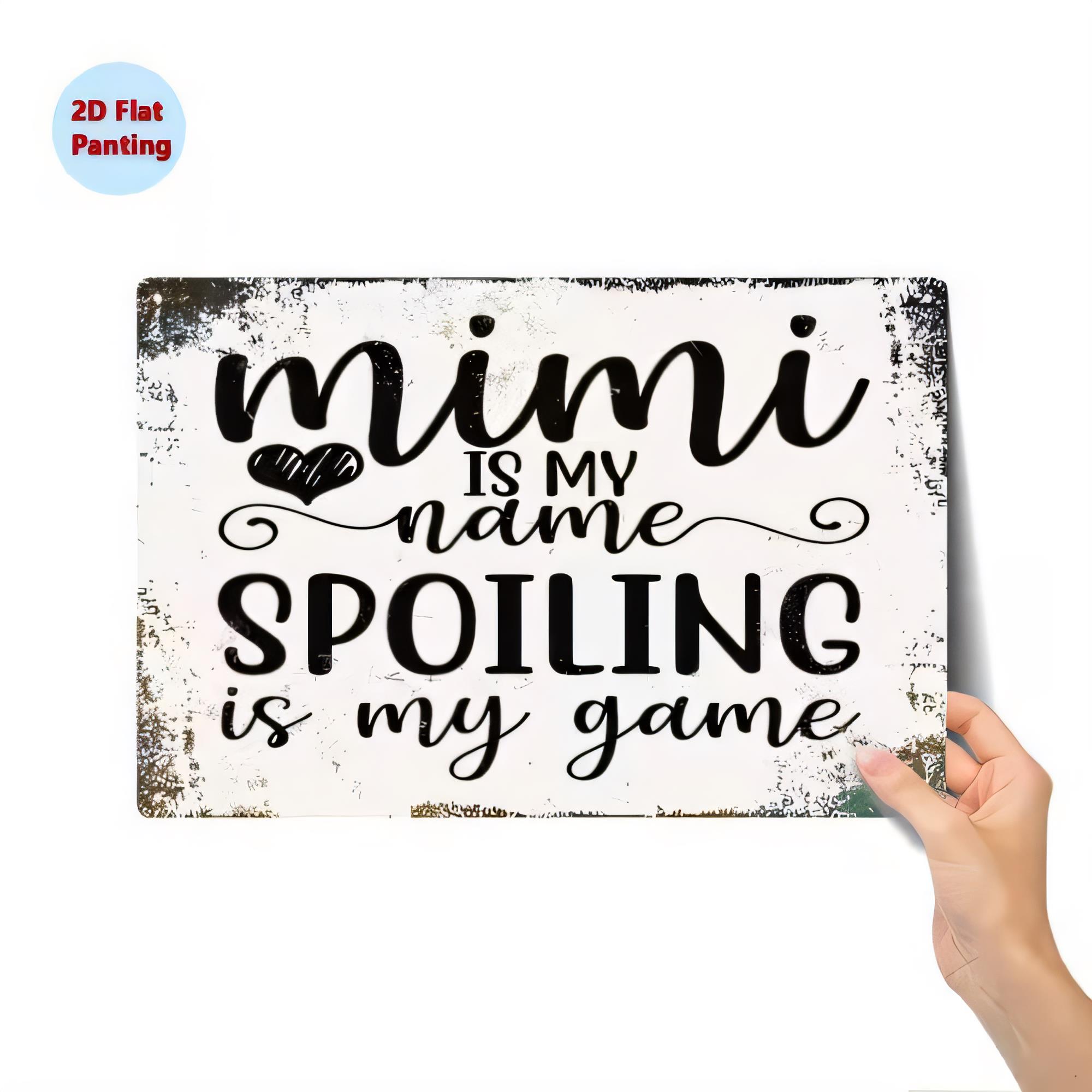 Baby Nursery Quotes - Blechschild „MIMI IS NAME“ – „Süßsüße