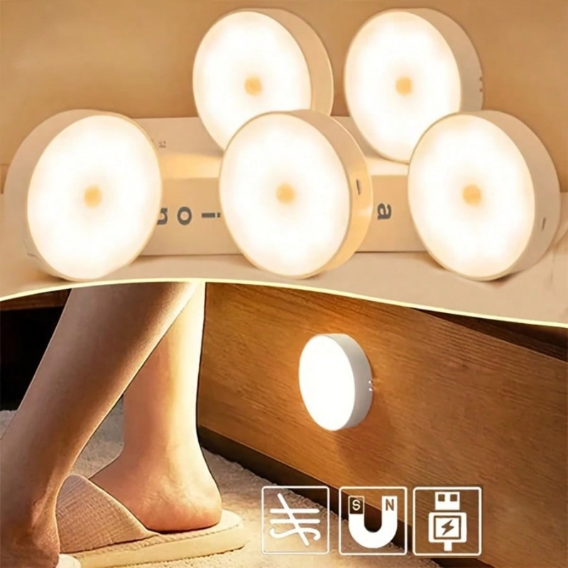 Drawer Dresser White - 5-teiliges Set mit 8-LED-Nachtlicht, das sich
