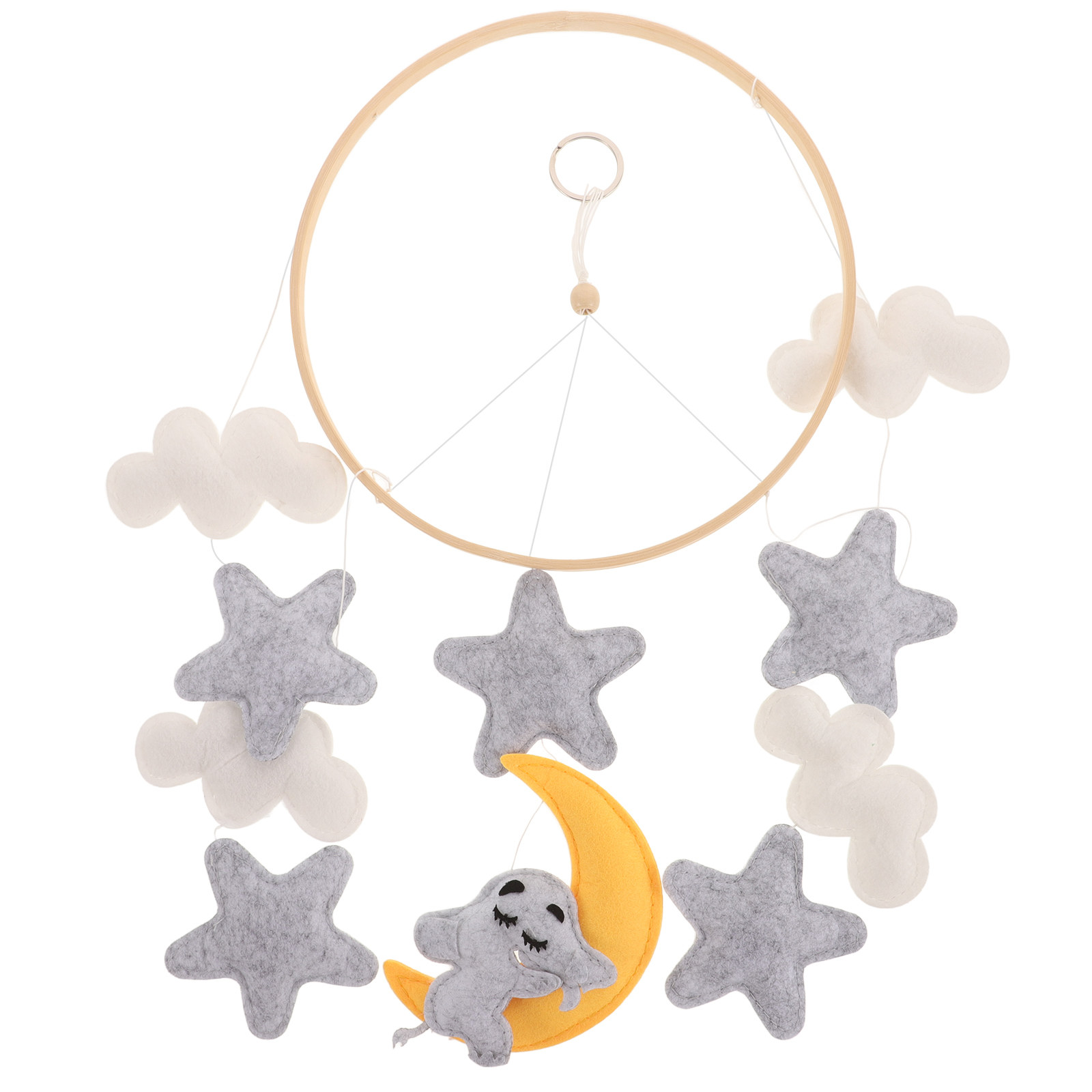 Baby Nursery Boy - Filz-Tier-Mobile für Babybett mit Elefanten-, Wolken-