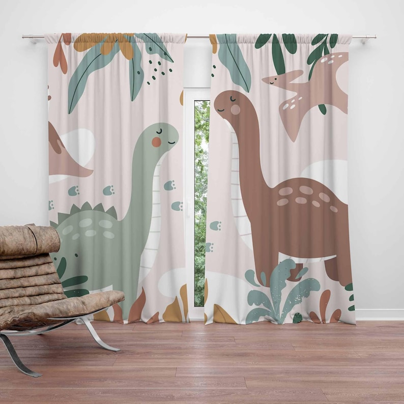 Baby Nursery Blackout Curtains - Dinosaurier Kinderzimmer Vorhänge Dino Kinder Schlafzimmer