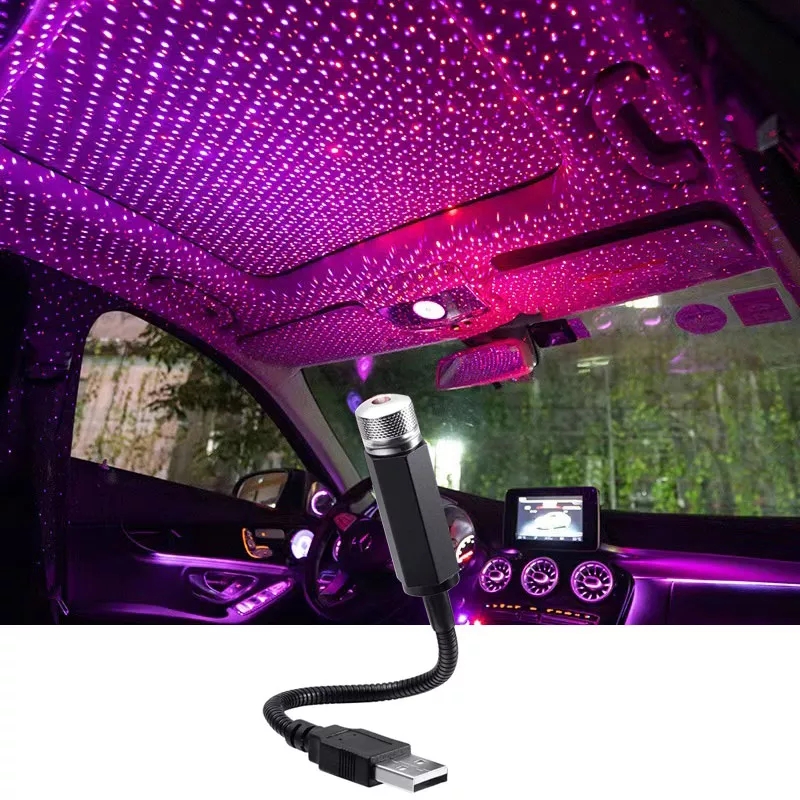 Night Light Projector Stars - Mini-LED-Autodach-Stern-Nachtlichtprojektor, USB-Galaxie-Lampe für Mercedes Benz A