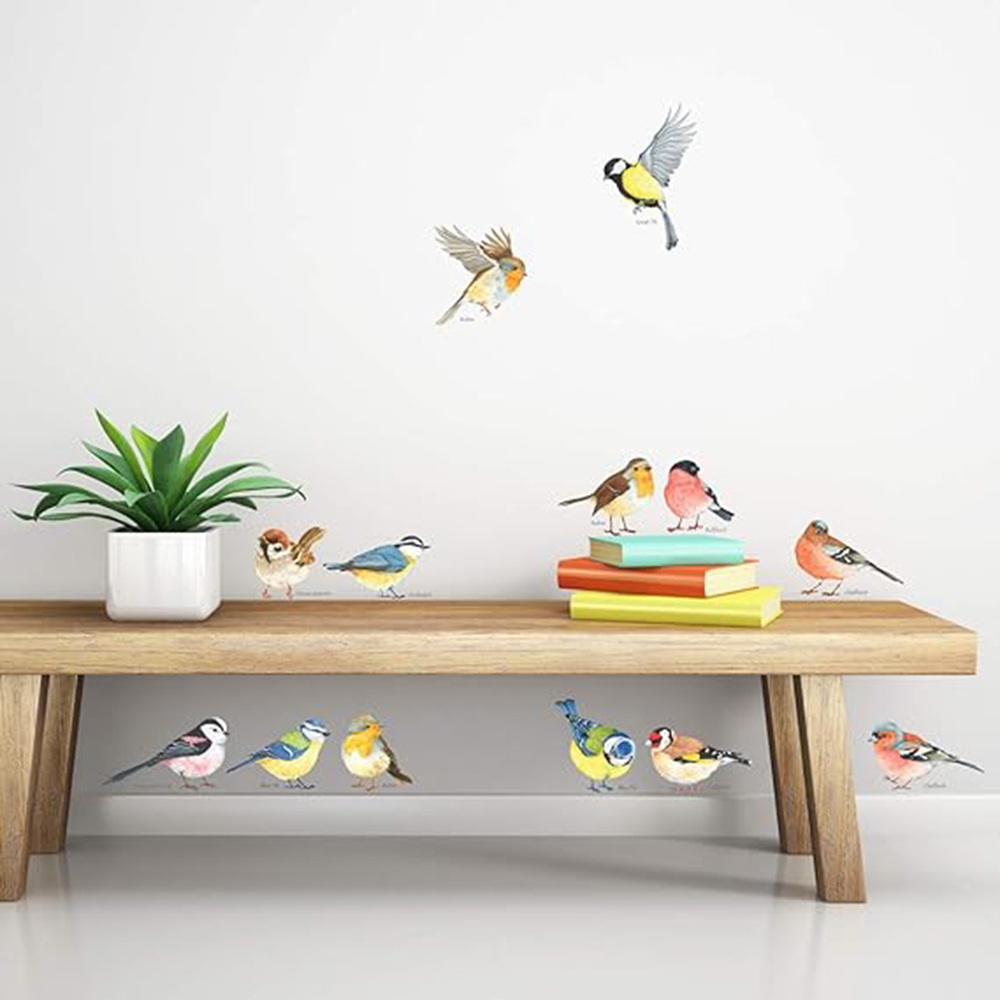 Baby Nursery Design - 13 Stück kleine Vögel Wandaufkleber Baby