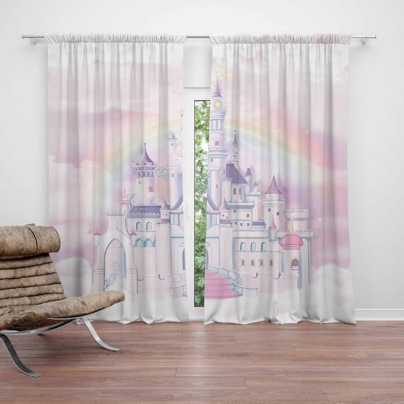 Baby Nursery Blackout Curtains - Prinzessin Schloss Kinderzimmer Vorhang Kinder Schlafzimmer