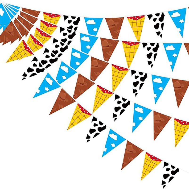 Baby Nursery Boy - Inspiriertes Cartoon-Party-Dekorationsbanner mit Wolken- und Kuhmuster,