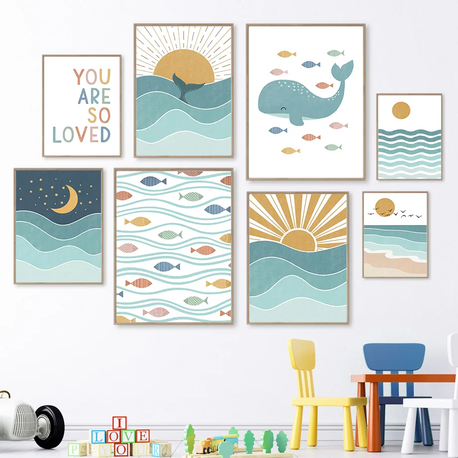 Baby Nursery Quotes - 1 Stück rahmenlose Leinwandbilder mit Motiven