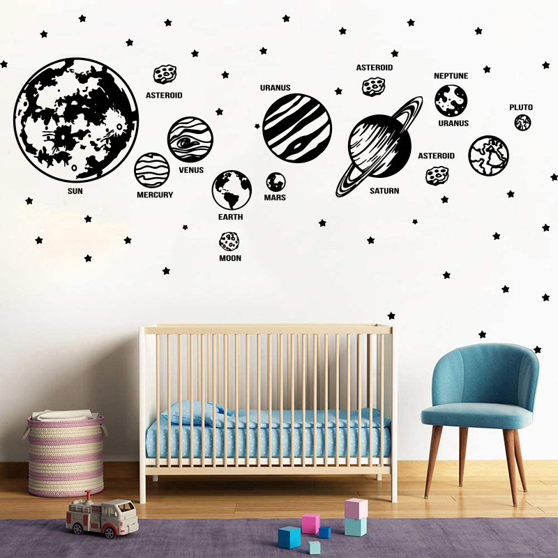 Baby Nursery Design - Große Planeten Sonnensystem Raum Stern Astronomie