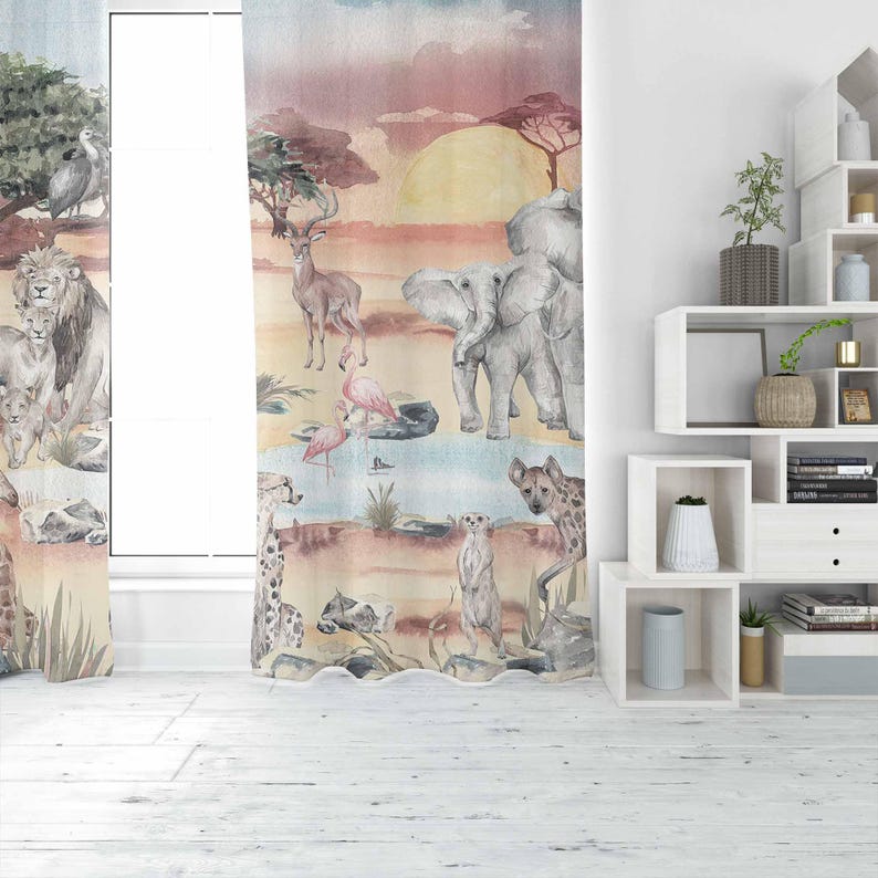 Safari Tiere Vorhang Kinder Sc – Baby Nursery Blackout Curtains Bewertung und Preis