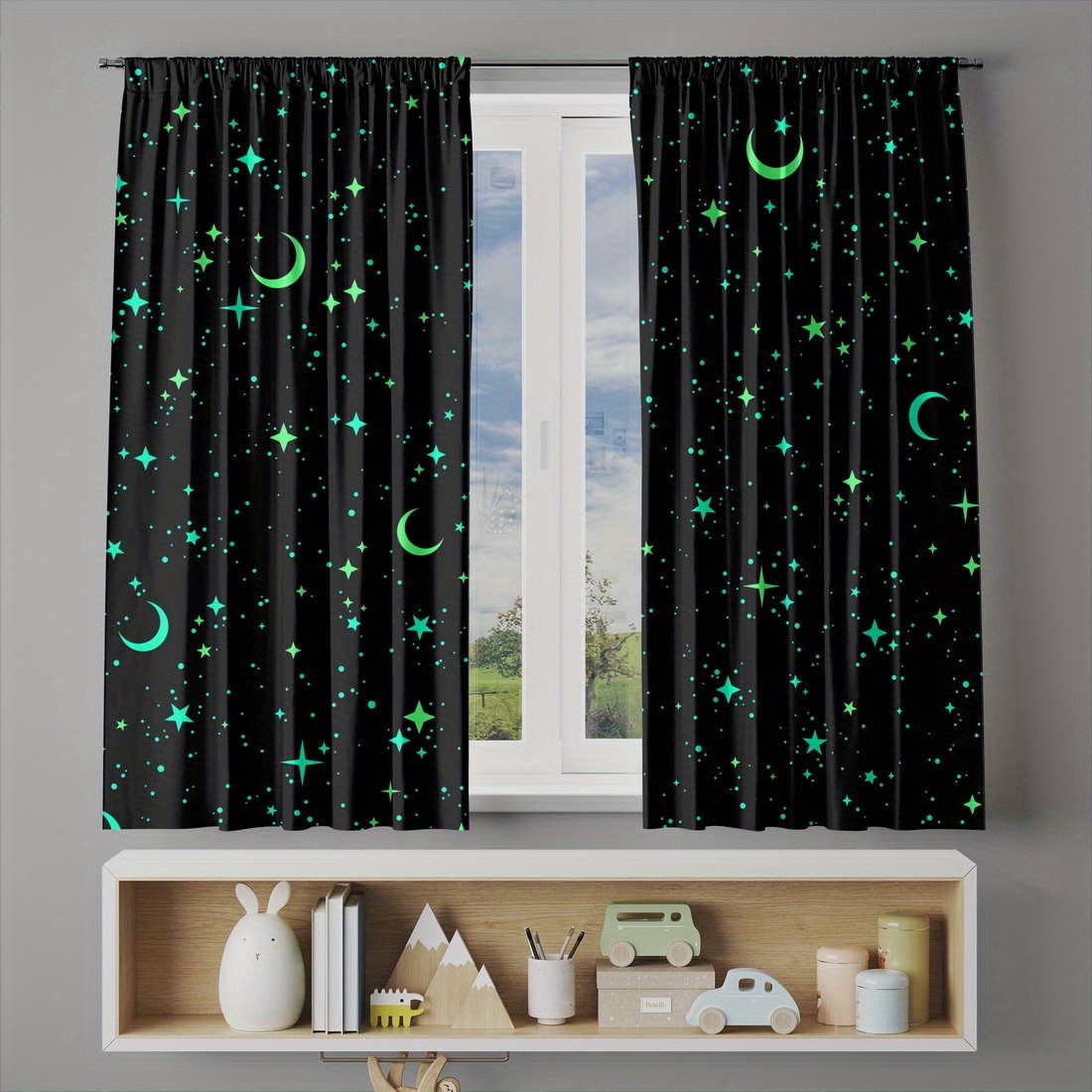 2-teilige im Dunkeln leuchtend – Baby Nursery Blackout Curtains Bewertung und Preis