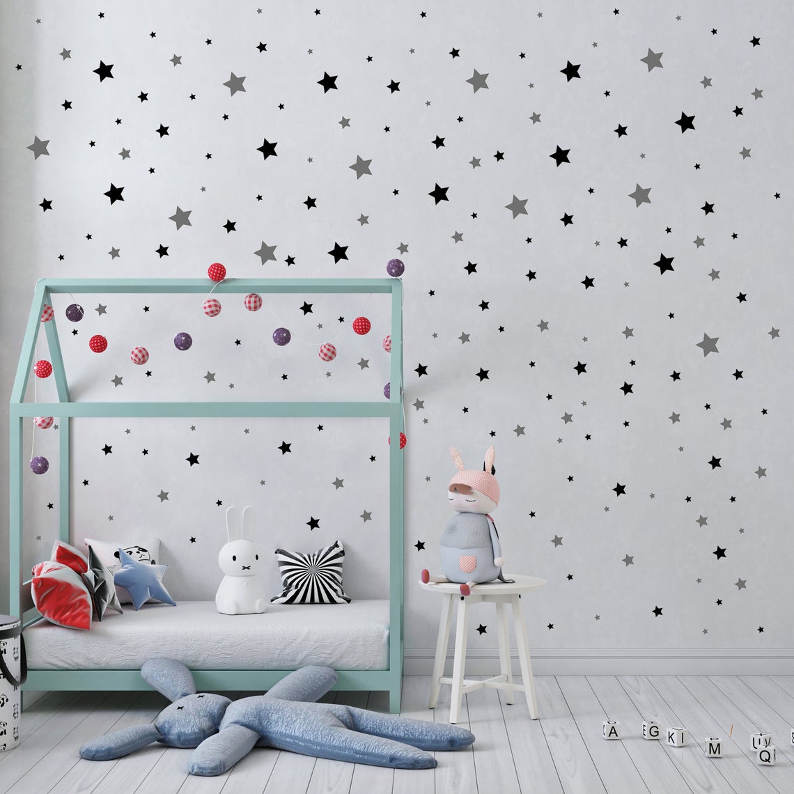 Cartoon 65Pcs Stern Wand Aufkl – Baby Nursery Design Bewertung und Preis