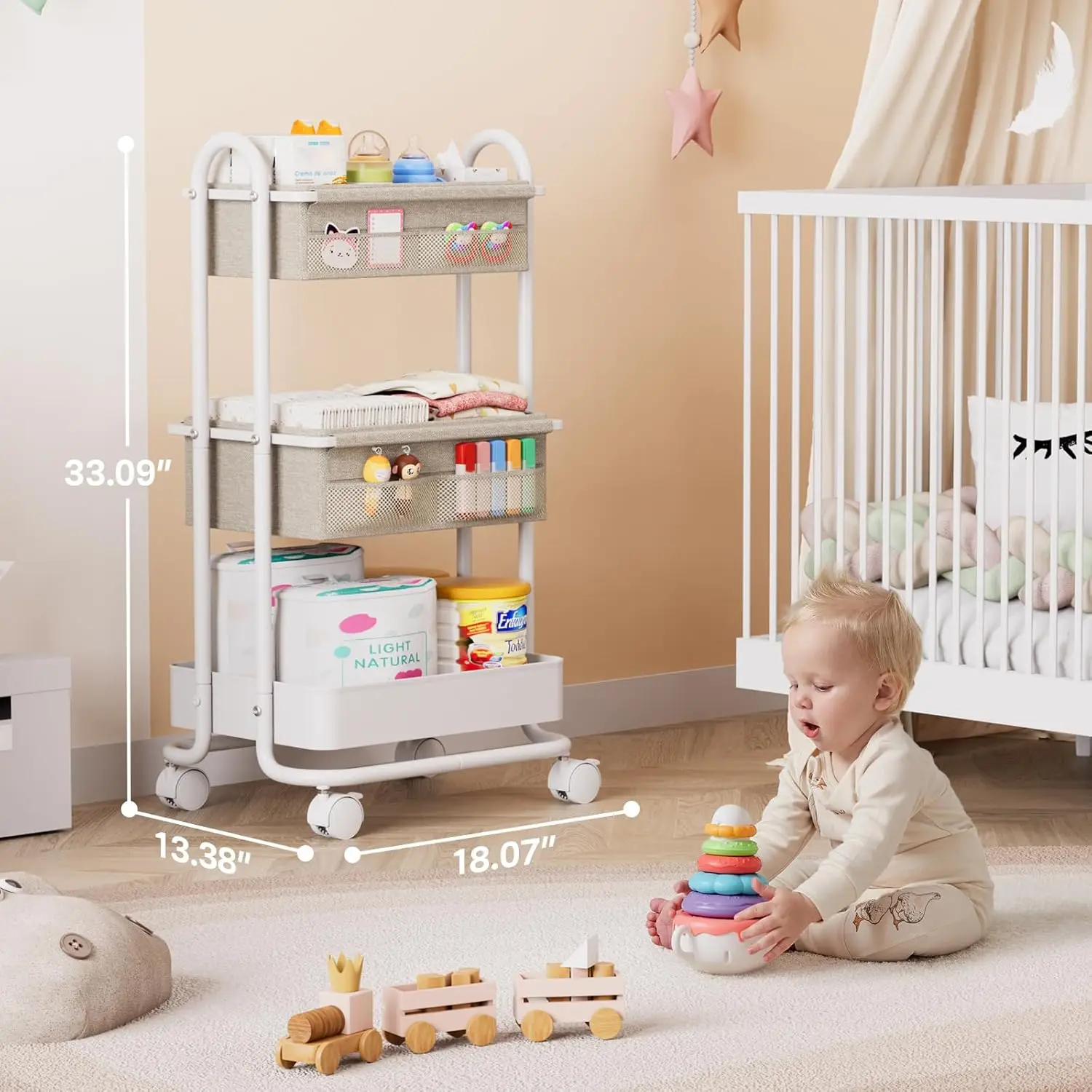 Baby-Windel-Organizer, 3-stufi – Diaper Caddy Organizer Bewertung und Preis