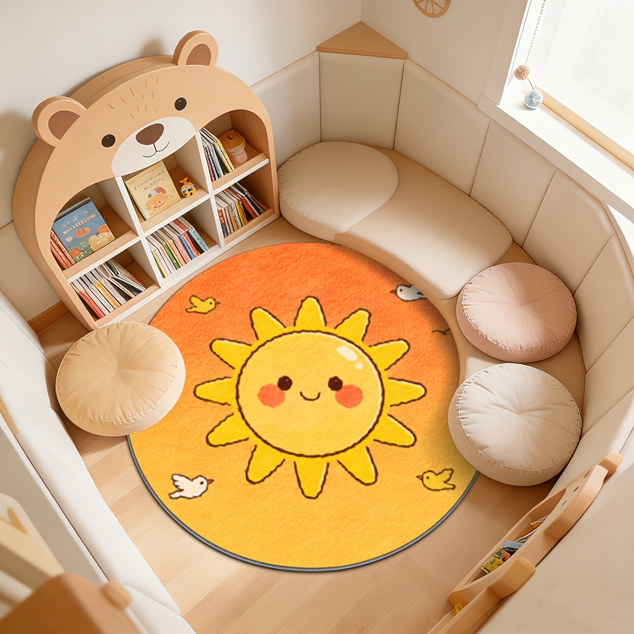 Kinder Runder Sonnenteppich Ge – Baby Nursery Yellow Bewertung und Preis