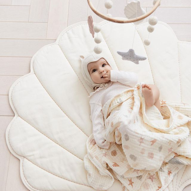 Nordische Muschelförmige Baby- – Baby Nursery Rug Bewertung und Preis