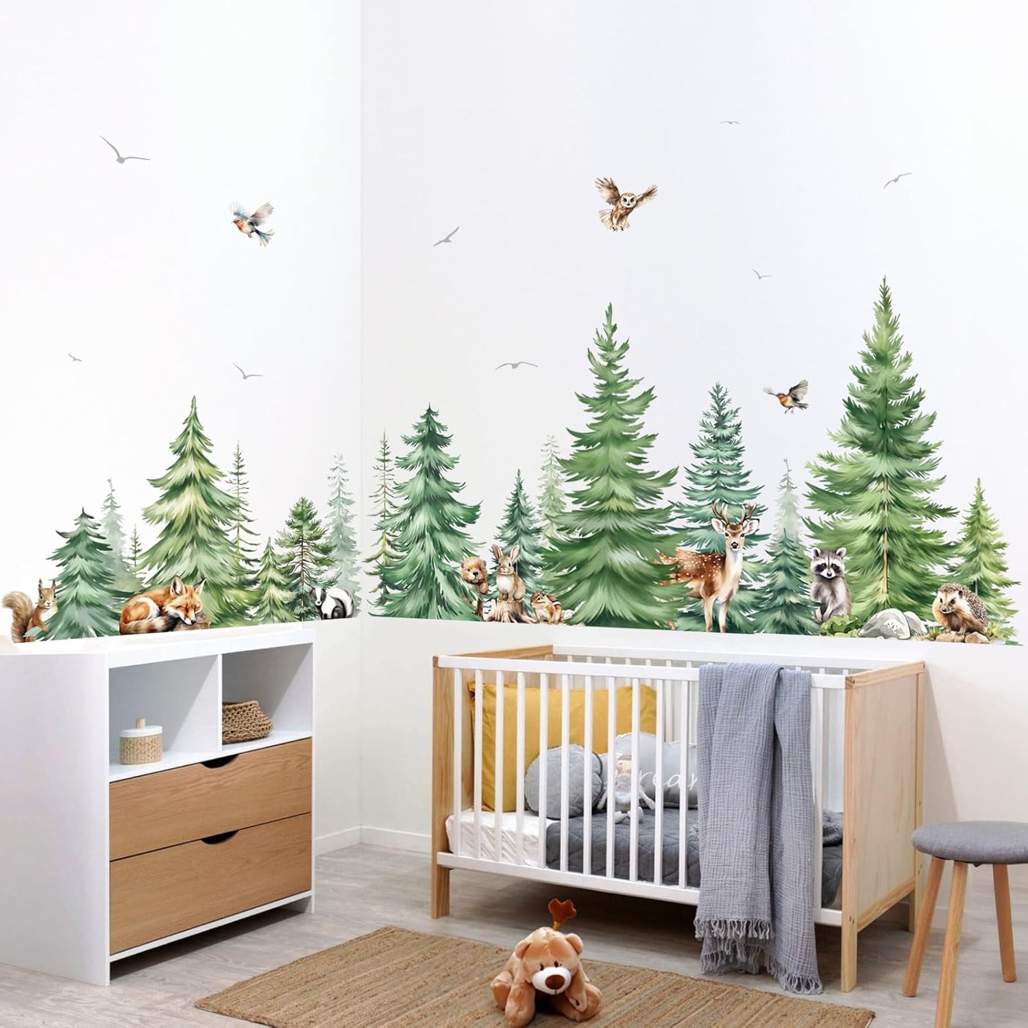 Große Aquarell Kiefer Tiere Wa – Baby Nursery Design Bewertung und Preis