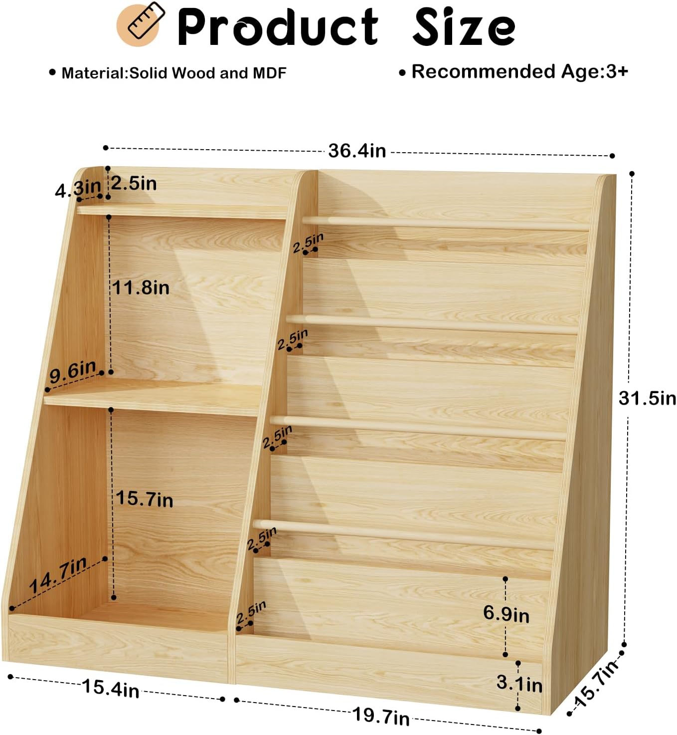 Kinder-Bücherregal Montessori  – Baby Nursery Bookshelf Bewertung und Preis