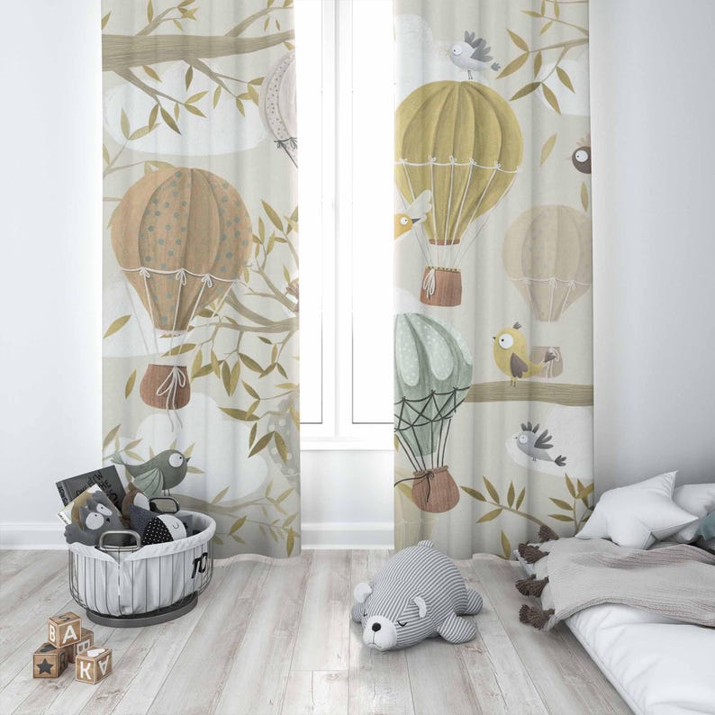 Heißluftballon Vorhänge Vogel  – Baby Nursery Blackout Curtains Bewertung und Preis