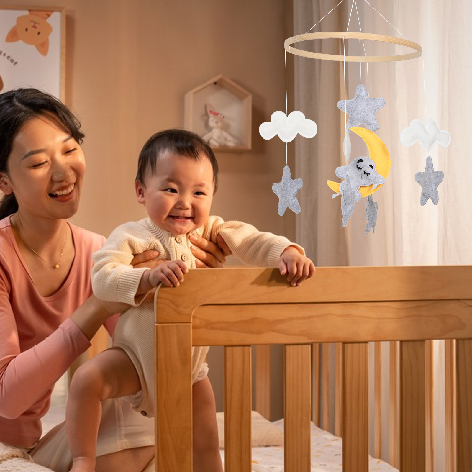 Filz-Tier-Mobile für Babybett  – Baby Nursery Boy Bewertung und Preis