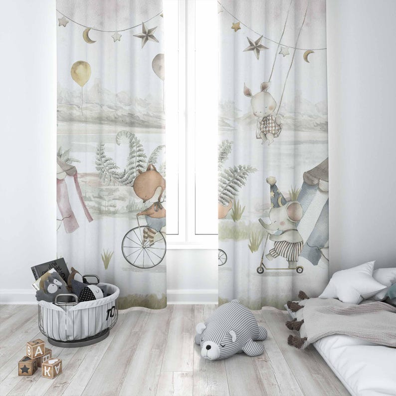 Zirkus Tiere Vorhänge Kinder S – Baby Nursery Blackout Curtains Bewertung und Preis