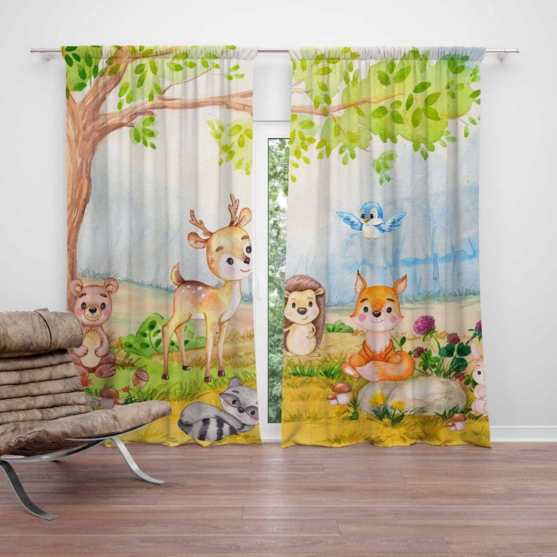 Waldtiere Vorhänge Kinder Schl – Baby Nursery Blackout Curtains Bewertung und Preis