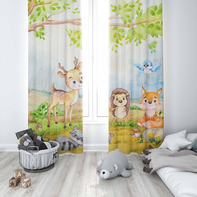 Waldtiere Vorhänge Kinder Schl – Baby Nursery Blackout Curtains Bewertung und Preis