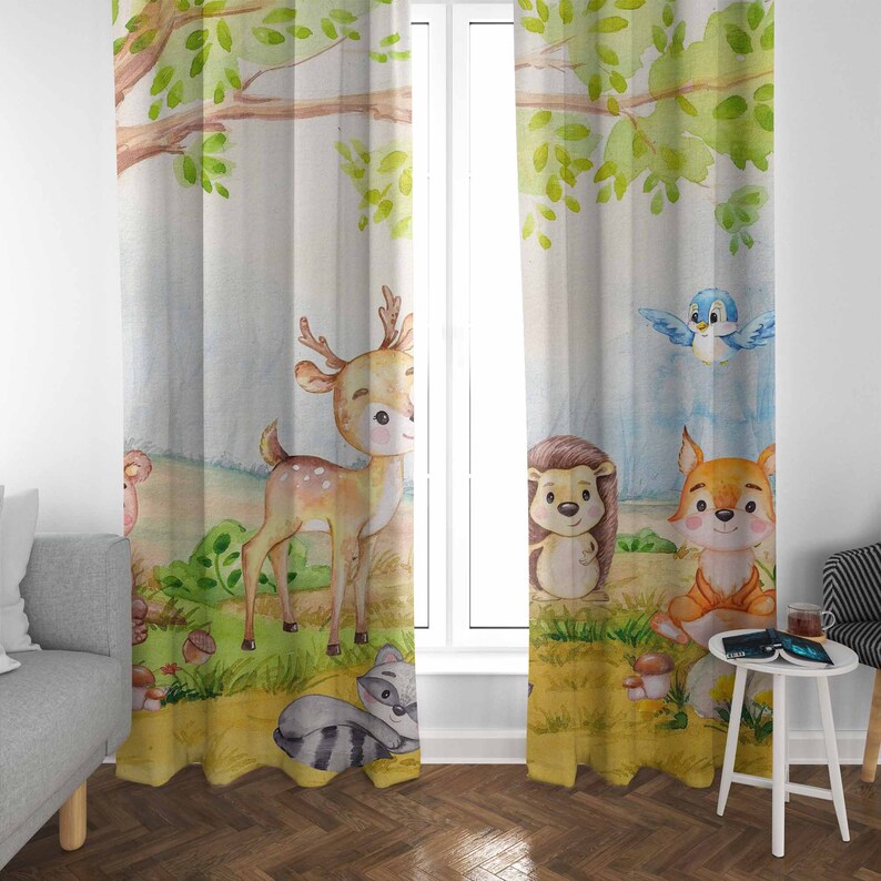 Waldtiere Vorhänge Kinder Schl – Baby Nursery Blackout Curtains Bewertung und Preis