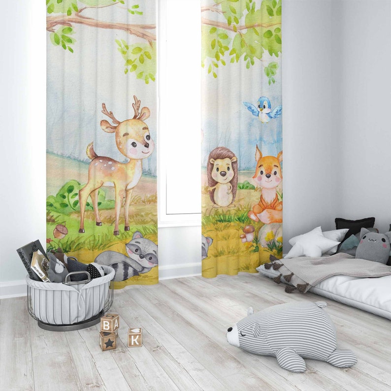 Waldtiere Vorhänge Kinder Schl – Baby Nursery Blackout Curtains Bewertung und Preis