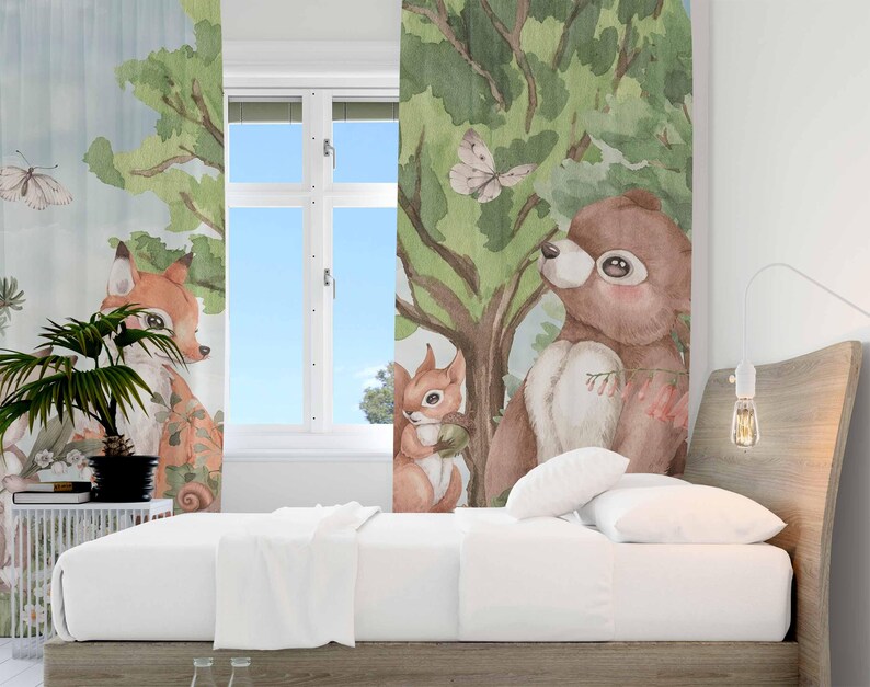 Waldtiere Vorhänge Kinder Schl – Baby Nursery Blackout Curtains Bewertung und Preis