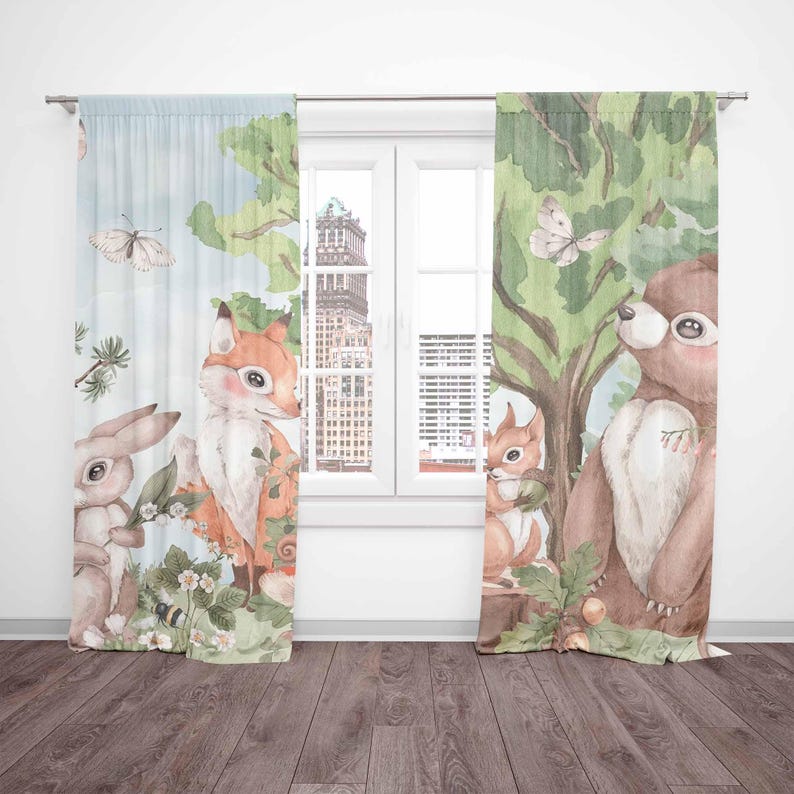 Waldtiere Vorhänge Kinder Schl – Baby Nursery Blackout Curtains Bewertung und Preis