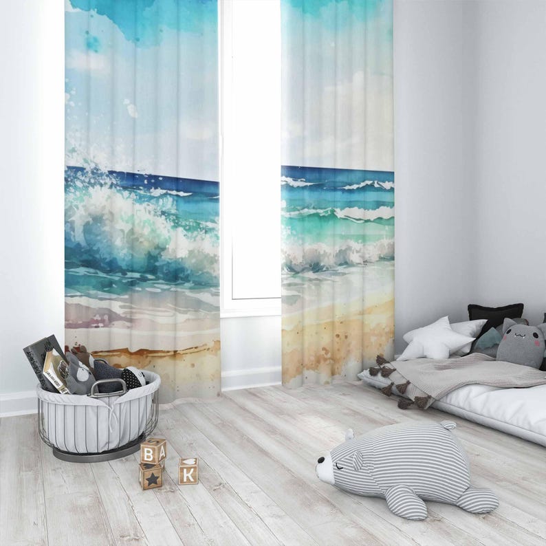 Meer Welle Vorhänge Ozean Natu – Baby Nursery Blackout Curtains Bewertung und Preis