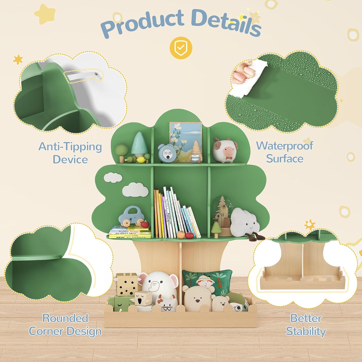 Kleinkind-Baumregal Baby Monte – Baby Nursery Bookshelf Bewertung und Preis