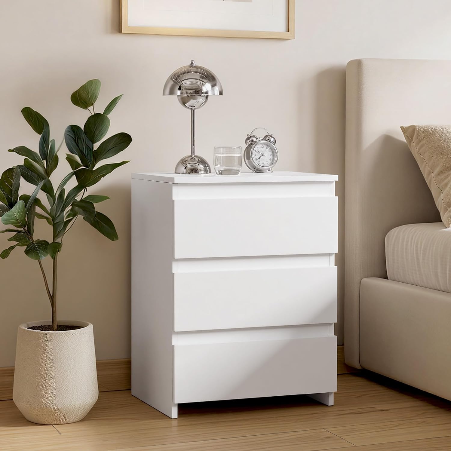 Kleiner Nachttisch mit 3 Schub – Drawer Dresser White Bewertung und Preis
