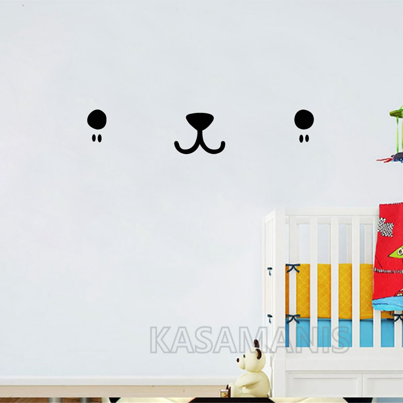 Nette Kawaii Gesicht Wand Kuns – Baby Nursery Design Bewertung und Preis