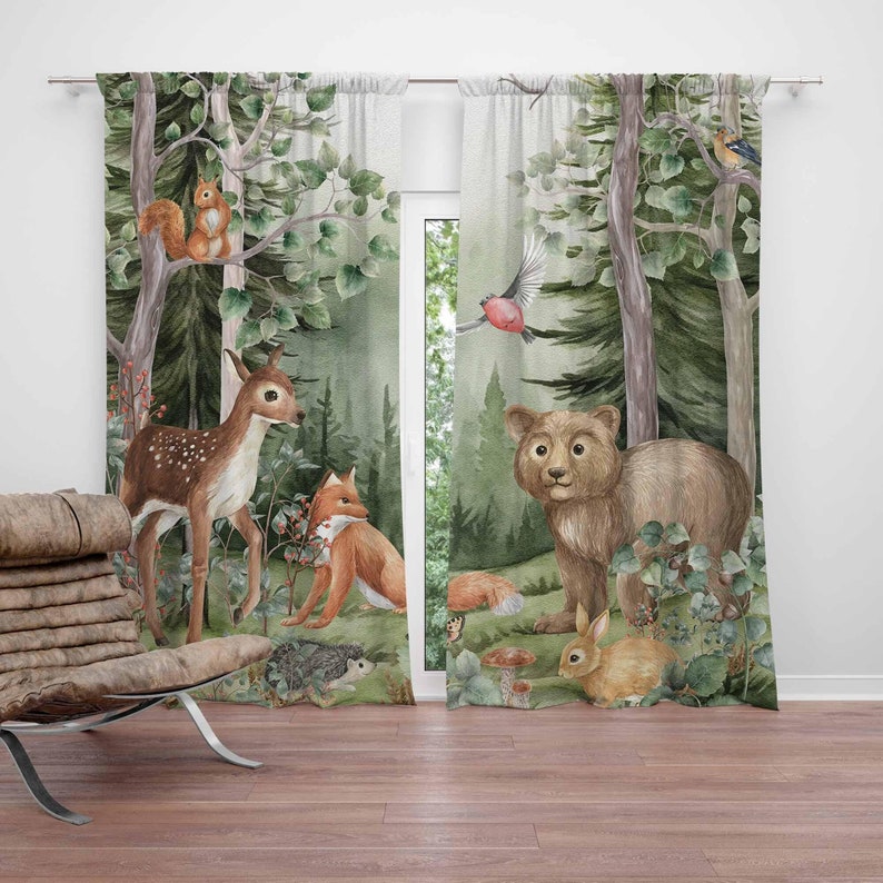 Waldtiere Vorhänge Kinder Kind – Baby Nursery Blackout Curtains Bewertung und Preis