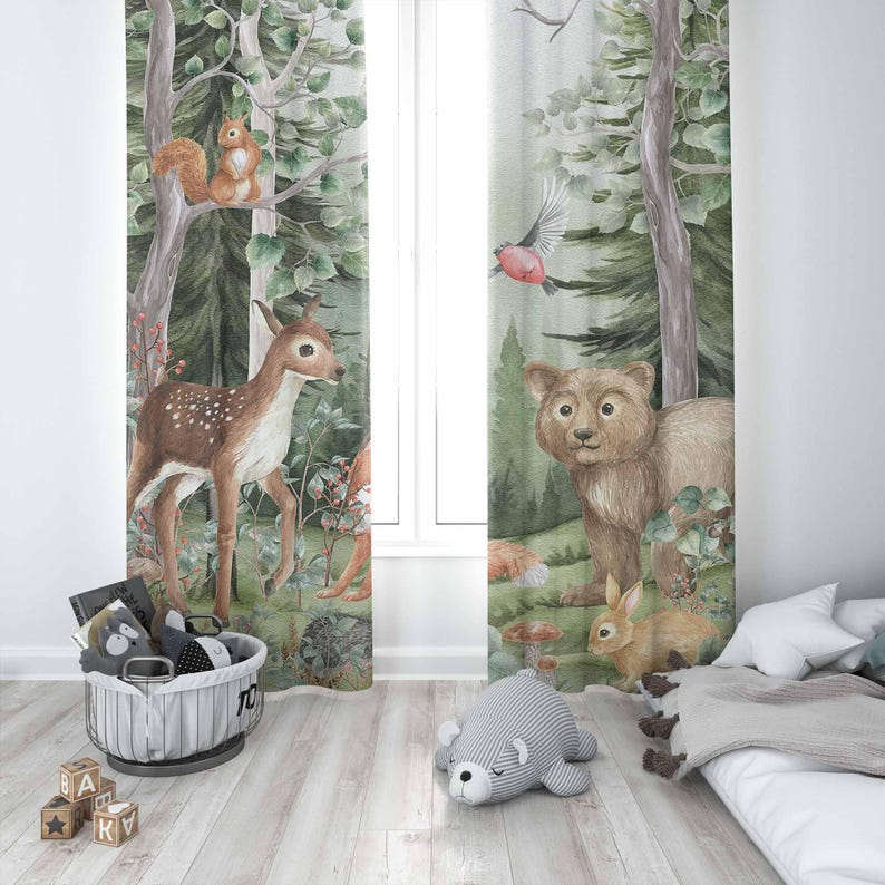 Waldtiere Vorhänge Kinder Kind – Baby Nursery Blackout Curtains Bewertung und Preis