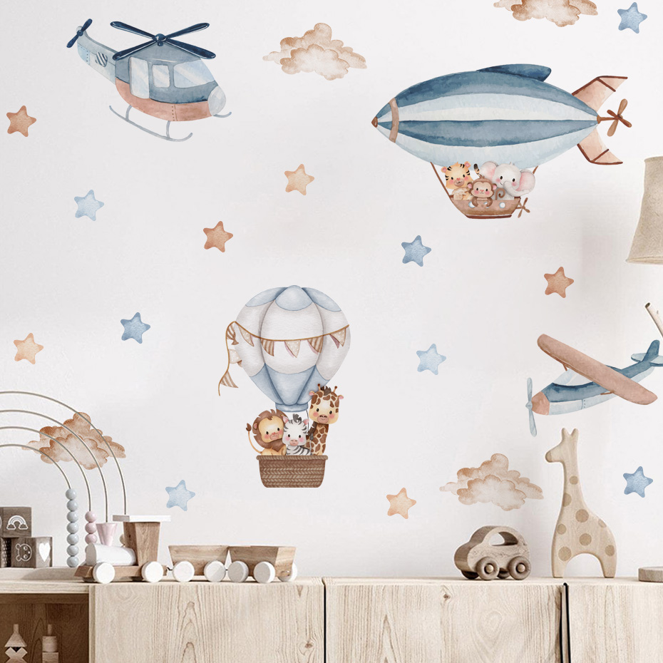Aquarell Tiere Heißluftballon  – Baby Nursery Design Bewertung und Preis