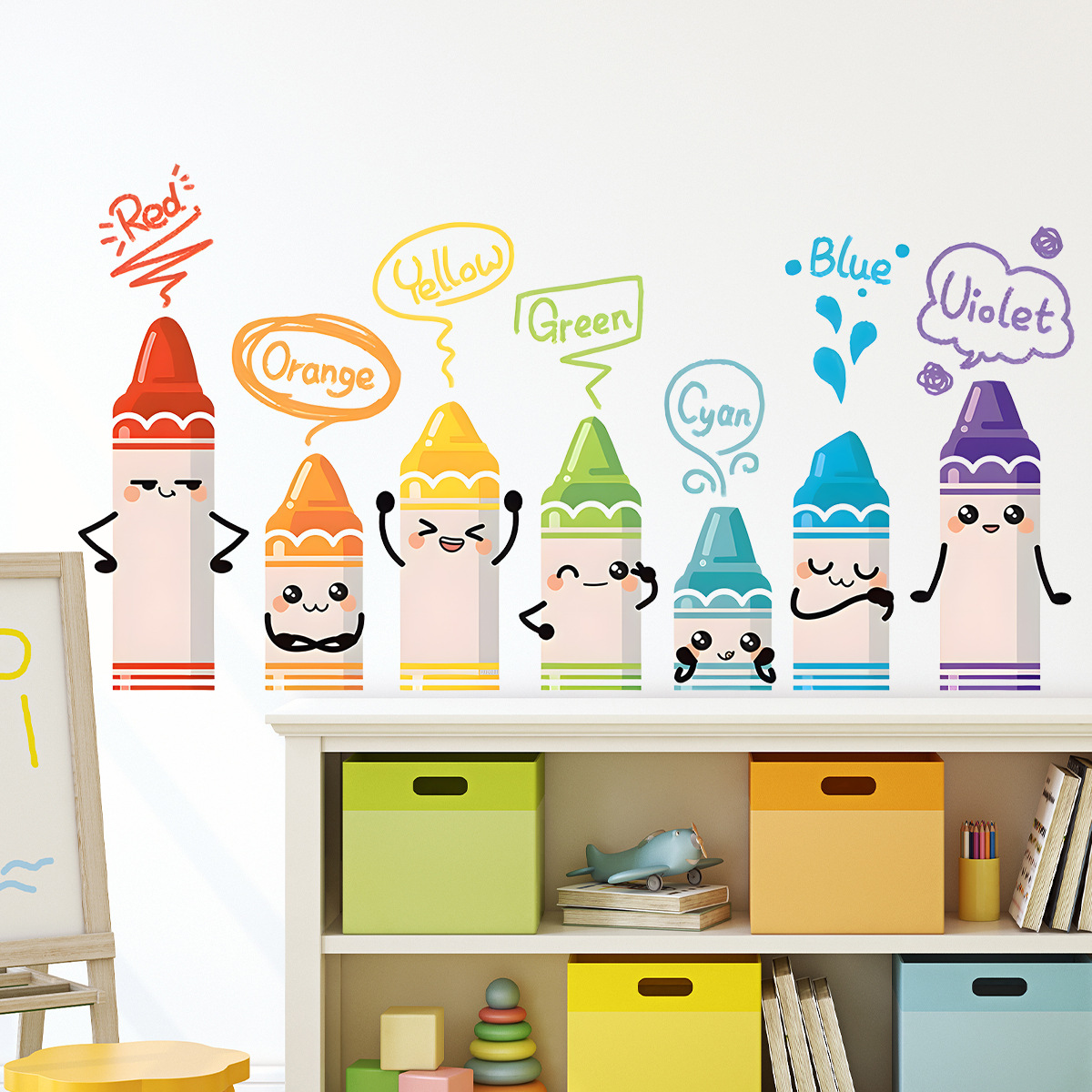 Cartoon süße bunte Kreide Must – Baby Nursery Design Bewertung und Preis