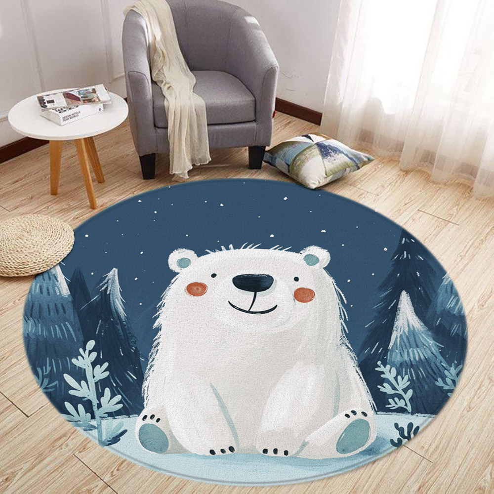 Cartoon Löwe Liebe Bär runden  – Baby Nursery Rug Bewertung und Preis