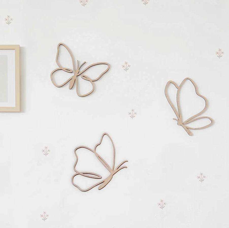 Holzschmetterlinge-Schild, Hol – Baby Nursery Design Bewertung und Preis