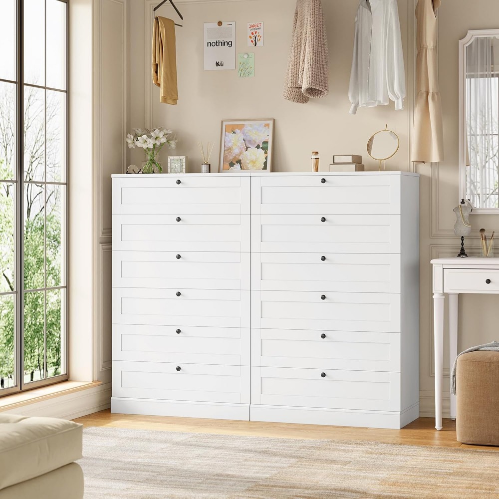 Exquisite weiße Kommode mit 6  – Drawer Dresser White Bewertung und Preis