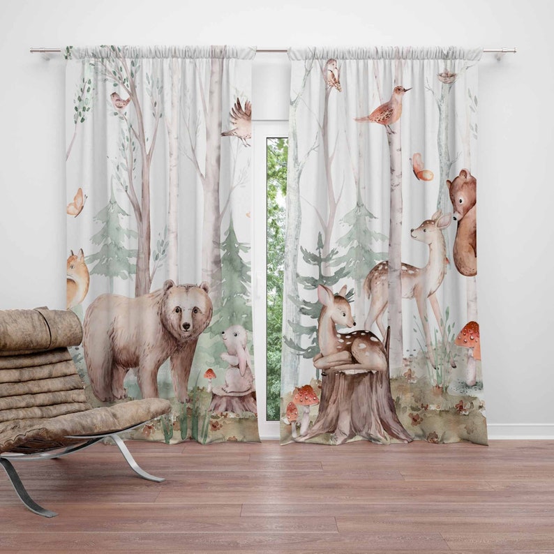 Waldtiere Vorhänge Kinder Kind – Baby Nursery Blackout Curtains Bewertung und Preis