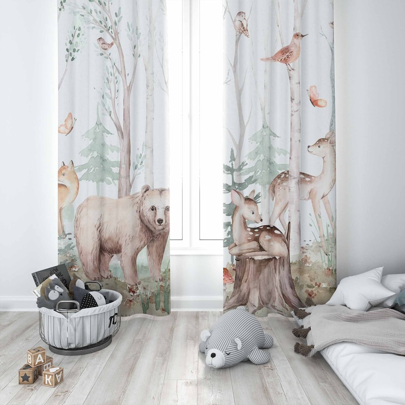Waldtiere Vorhänge Kinder Kind – Baby Nursery Blackout Curtains Bewertung und Preis