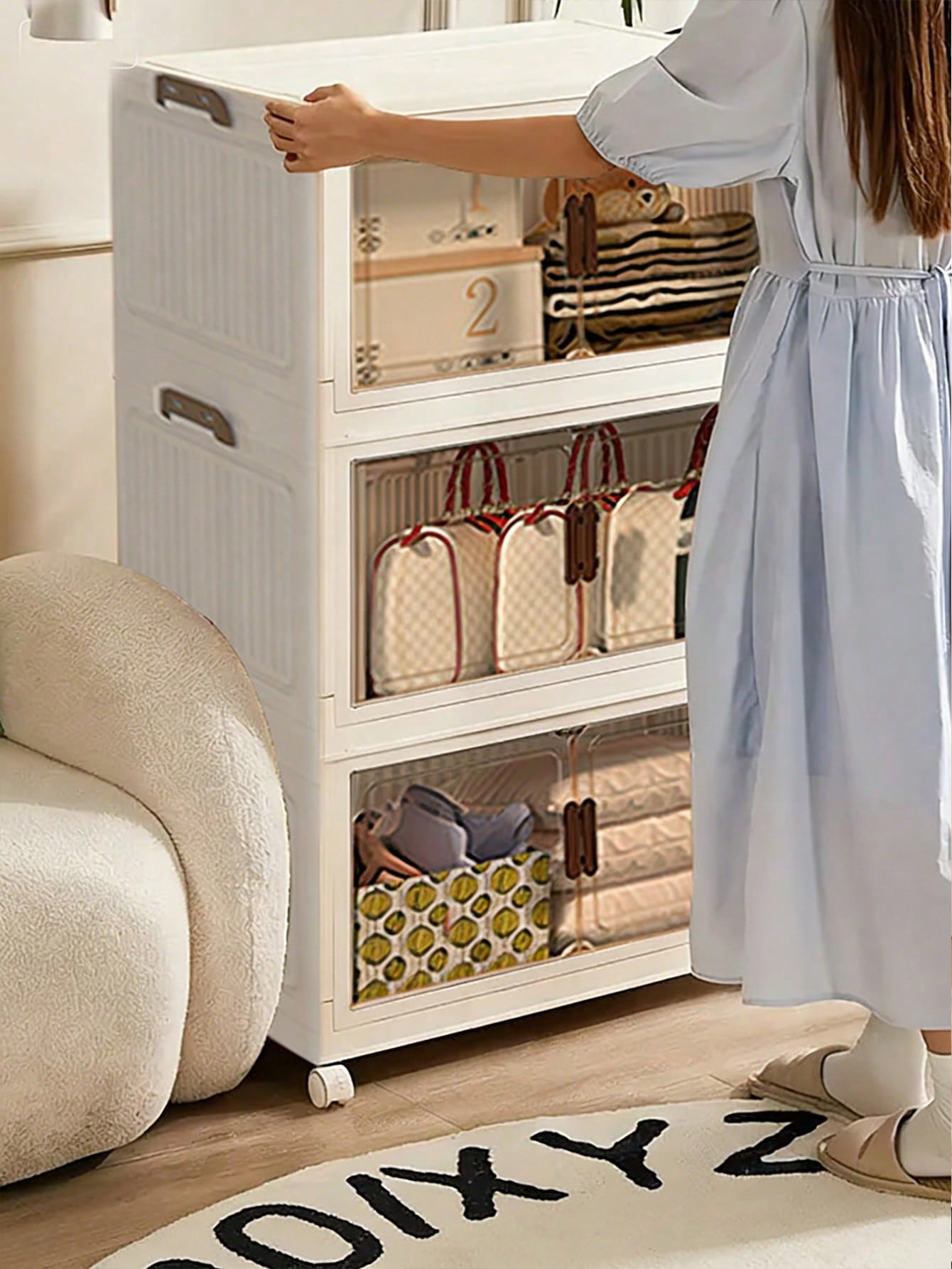 5-stufiger faltbarer Aufbewahr – Drawer Dresser White Bewertung und Preis