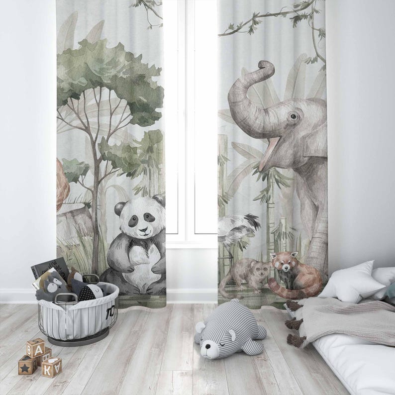Safari Tiere Vorhänge Kinder S – Baby Nursery Blackout Curtains Bewertung und Preis