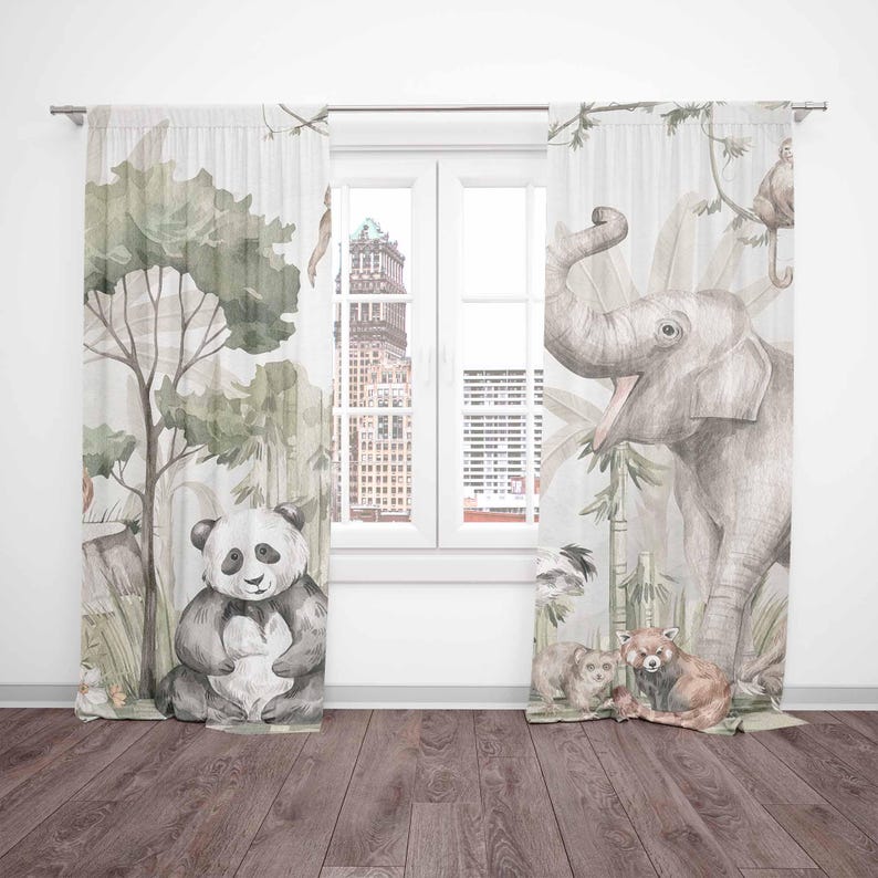 Safari Tiere Vorhänge Kinder S – Baby Nursery Blackout Curtains Bewertung und Preis